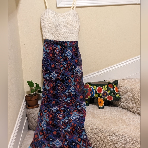 Lily Rose Women's large maxi dress aztec - Picture 2 of 5